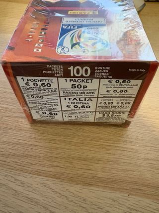 Caja Cromos Panini Mundial Sudáfrica 2010+Album