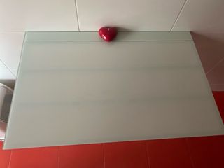 Mesa abatible cocina cristal y metal