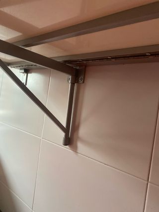 Mesa abatible cocina cristal y metal