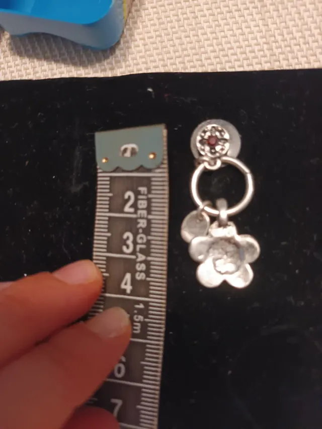 Pendientes flor plata