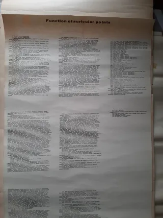 Tavola punti auricoloterapia vintage