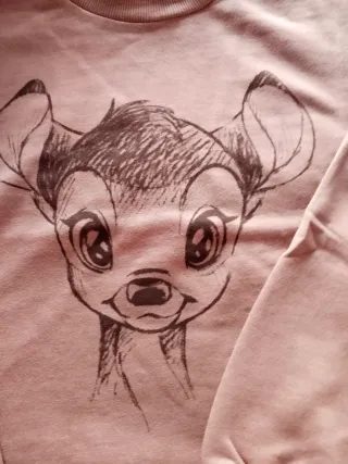 Sudadera rosa con estampado de Bambi
