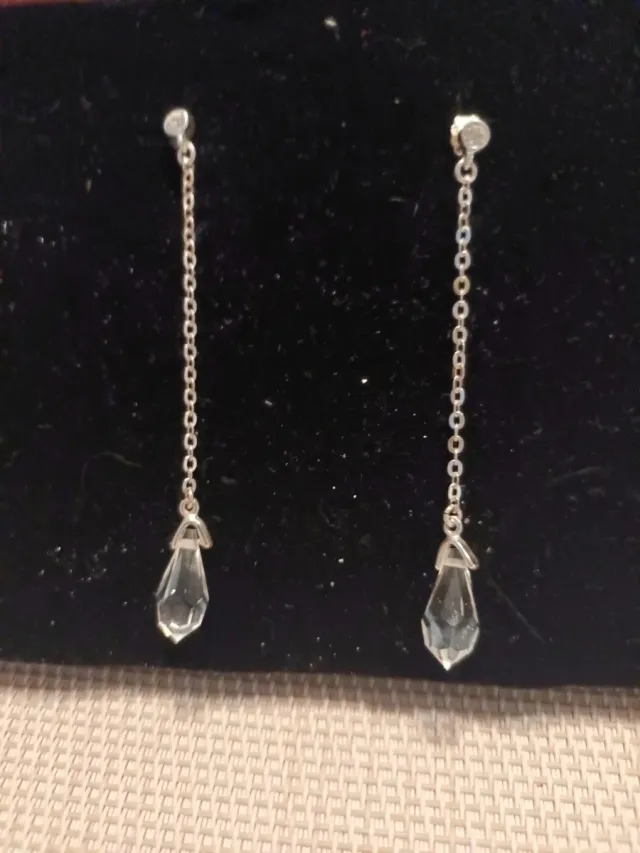 Pendientes de cadena con brillante