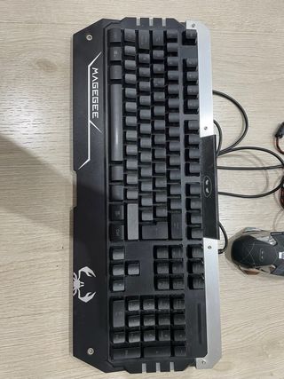 Teclado y Ratón Gaming Magegee Negro/Plata