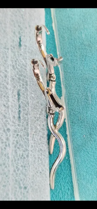 Pendientes Plata 925 con Incrustaciones Brillantes