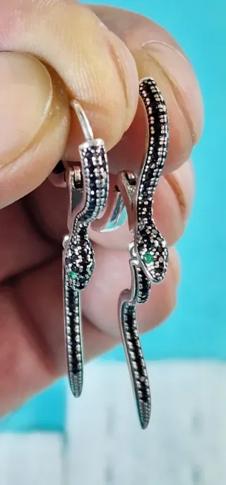 Pendientes Plata 925 con Incrustaciones Brillantes