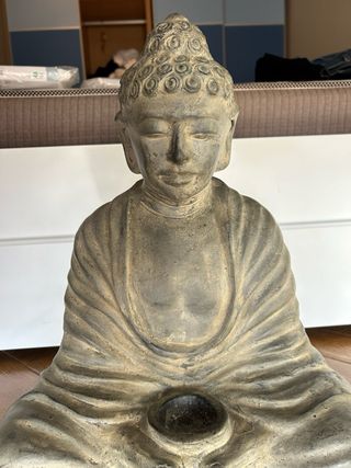 Figura Buda Gris Sentado