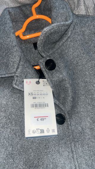 Chaqueta Zara Gris Talla M