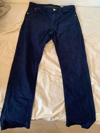 Pantalones Massimo Dutti Azul Marino
