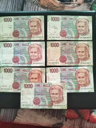 Lotto Banconote 1000 Lire Italiane