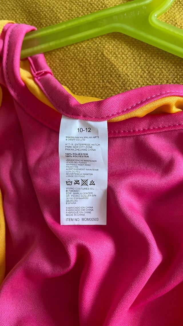 Disfraz Hippie Niña Flores Talla 10-12