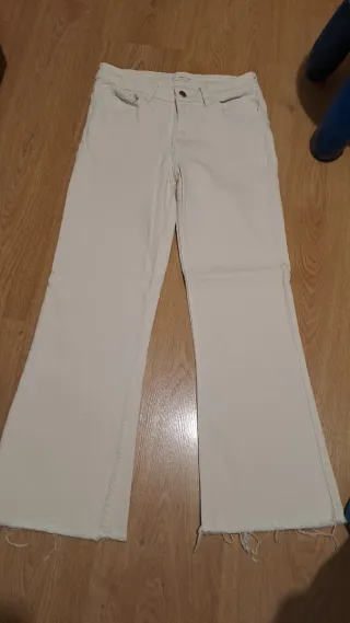 Pantalón ancho beige T. M