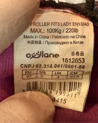 Patines Oxelo Talla 37 + Protecciones