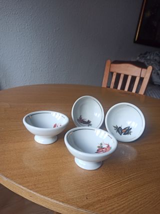 6 Copas Alvariño / Platos Tapas Porcelana