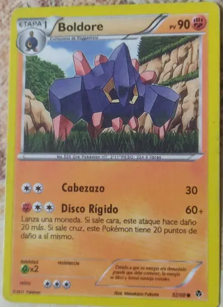 Carta Pokémon TCG Boldore Negro y Blanco
