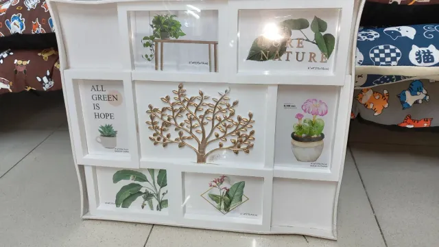 Marco fotos decoración 6 fotos blanco