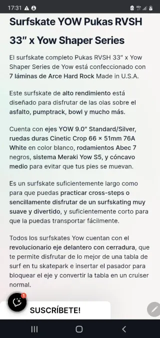 Surfskate YOW Axel Lorentz