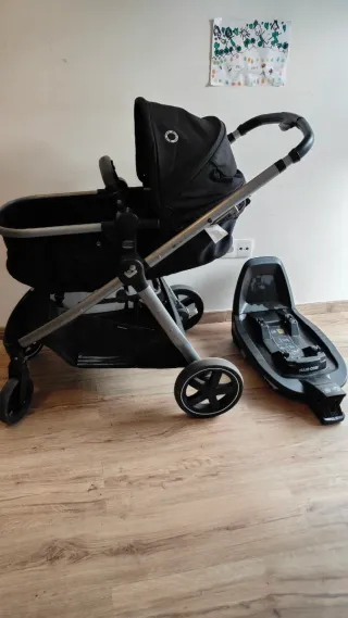 Trio Carrinho Bebé: Alcofa, Ovo, carrinho + isofix