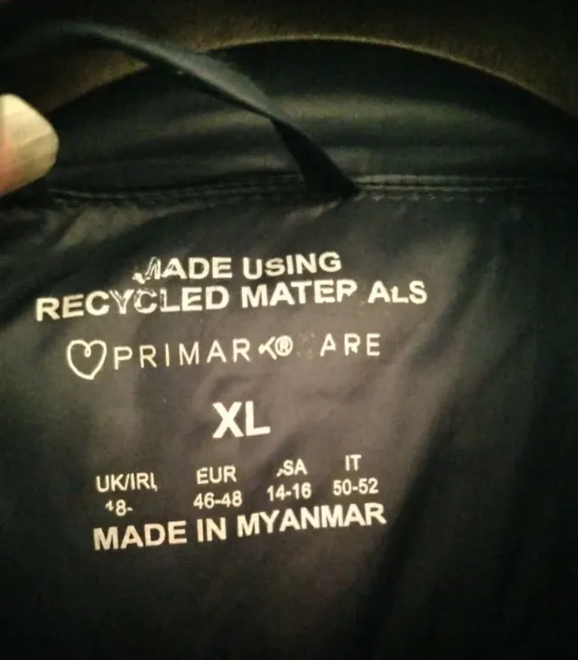 Giacca imbottita blu 100 grammi