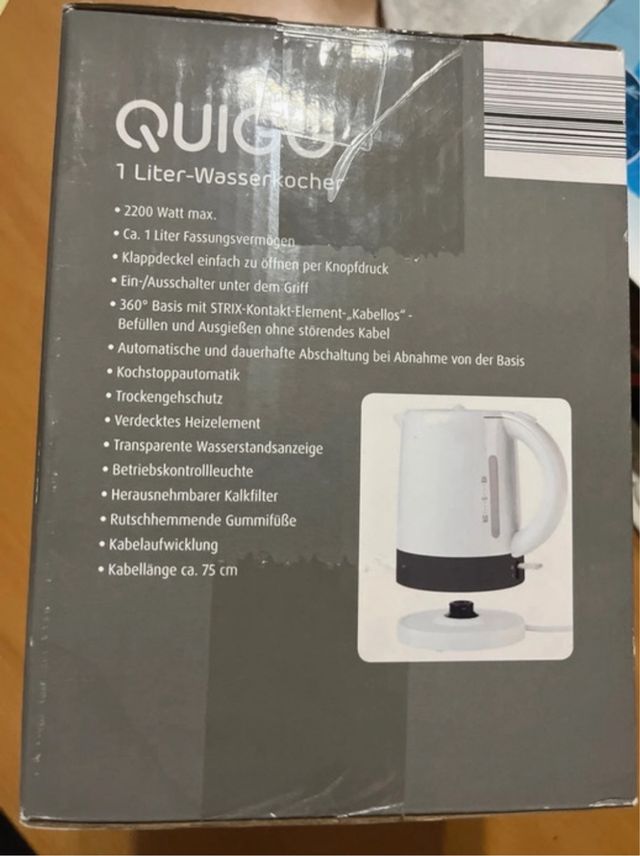 Bollitore Quigg 1L nuovo