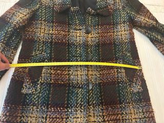 Abrigo cuadros jaspeado Zara talla XS