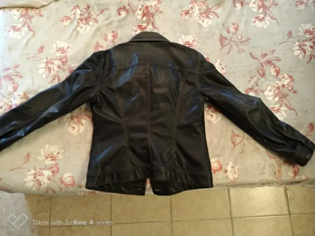 Giubbotto effetto used marrone scuro 