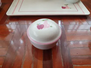 Juego de té y café con diseño de frutas