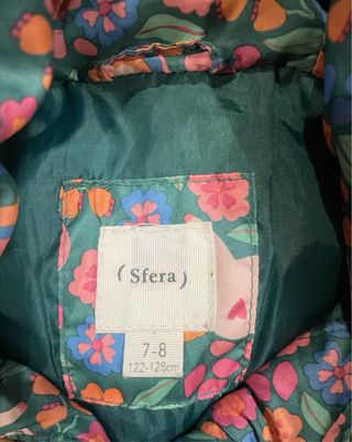 Abrigo niña 7-8 años estampado floral