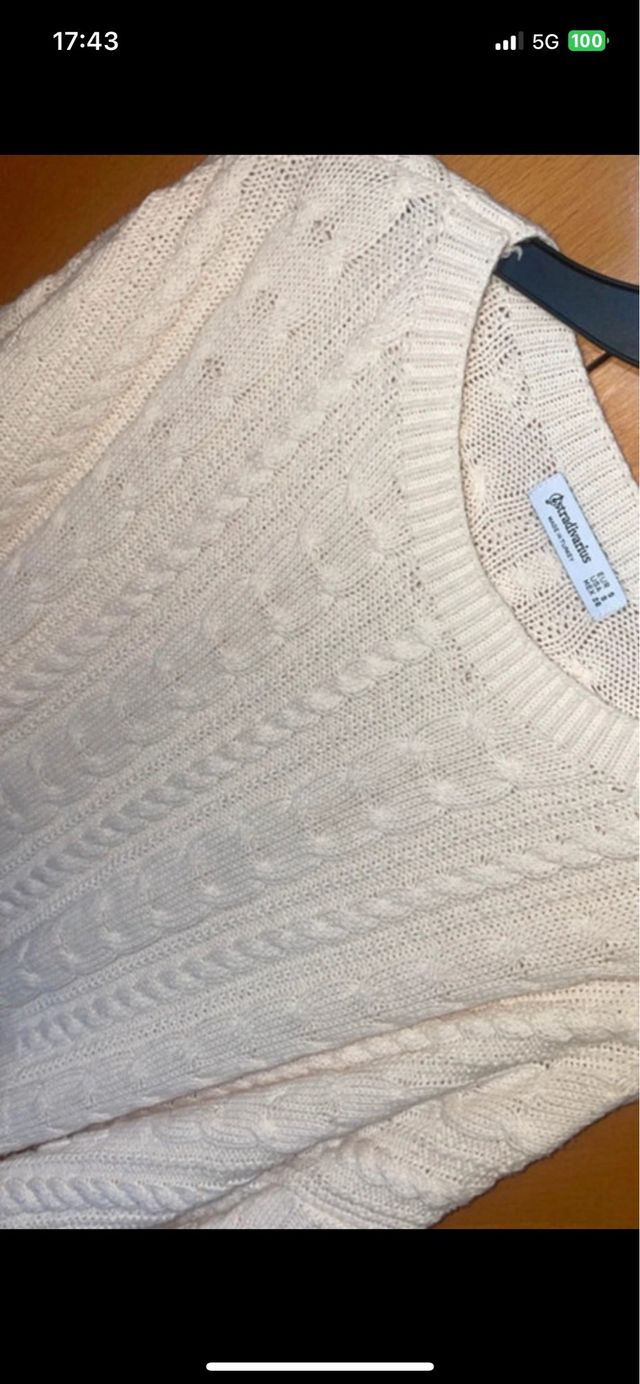 Jersey Stradivarius Beige Talla Única