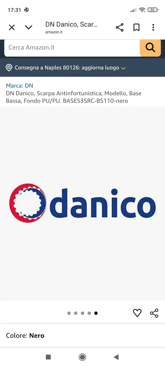 DN Danico Scarpe Antinfortunistiche Pelle Nere