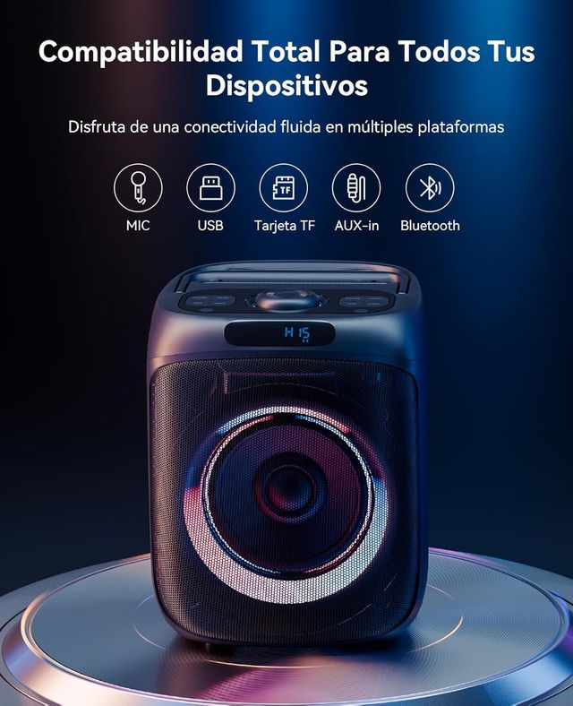 Altavoz con batería recargable +2 Micrófonos