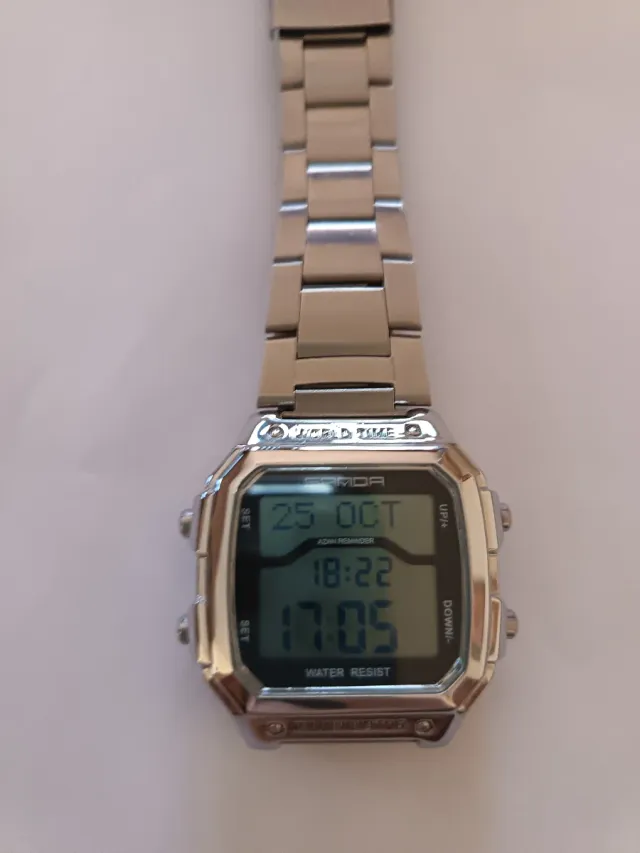 Reloj Sanda Digital Acero inoxidable