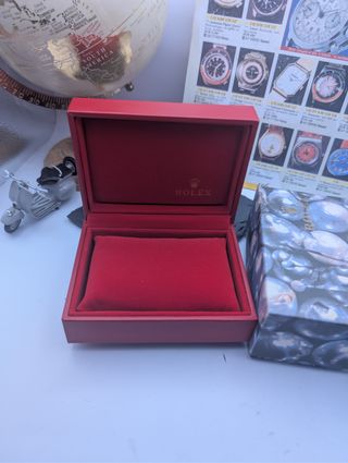 Scatola porta orologio Rolex rossa