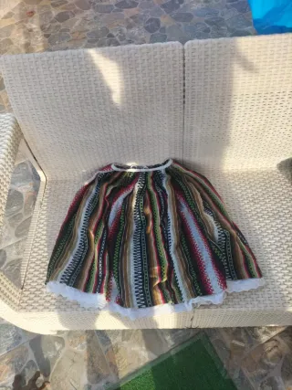 Falda huertana multicolor talla de niña