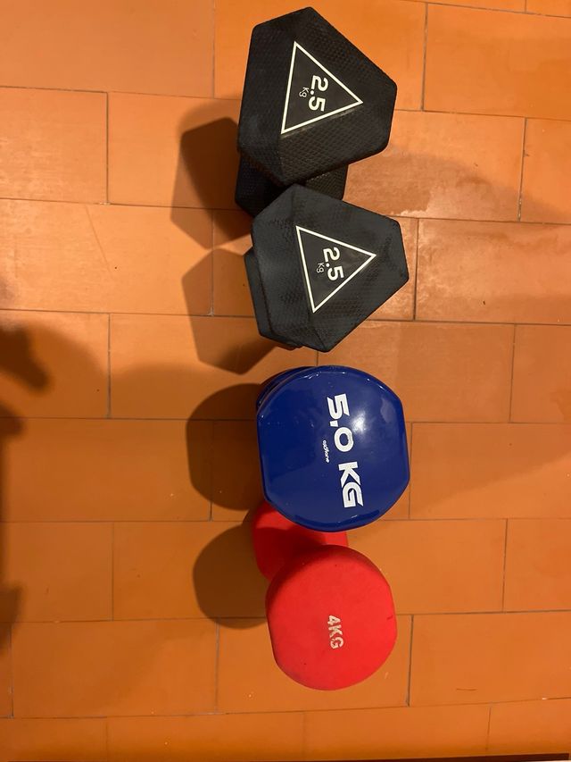 Kit Mancuernas 2.5kg, 4kg y 5kg