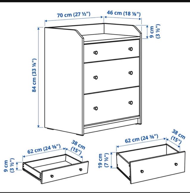 Cómoda HAUGE IKEA Blanca