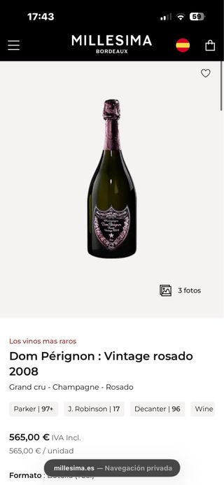 Champagne Dom Pérignon Rosé 2009
