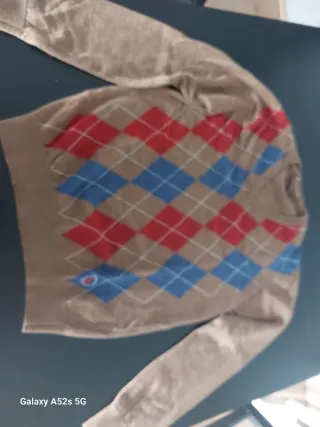 Jersey El Ganso Rombo Marrón Rojo Azul