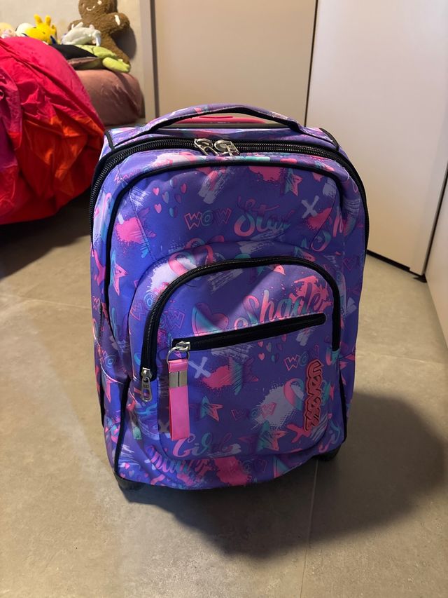 Zaino Seven trolley viola con stampa