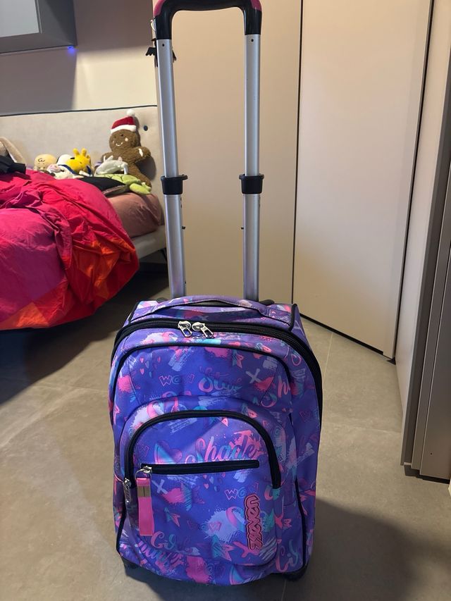 Zaino Seven trolley viola con stampa