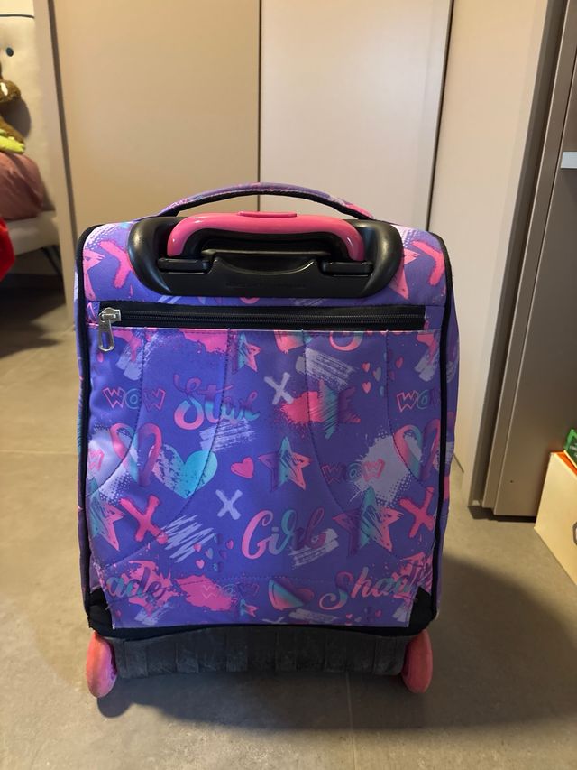 Zaino Seven trolley viola con stampa