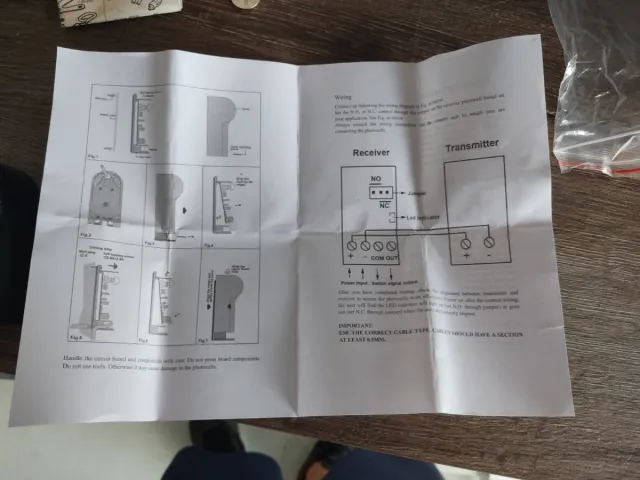 Célula fotoelectrica  para puerta corredera
