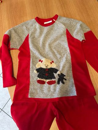 Tuta donna orsetto rossa e grigia