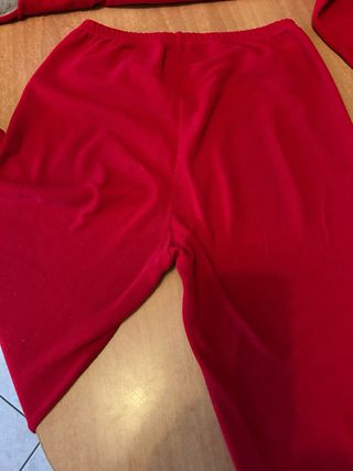 Tuta donna orsetto rossa e grigia