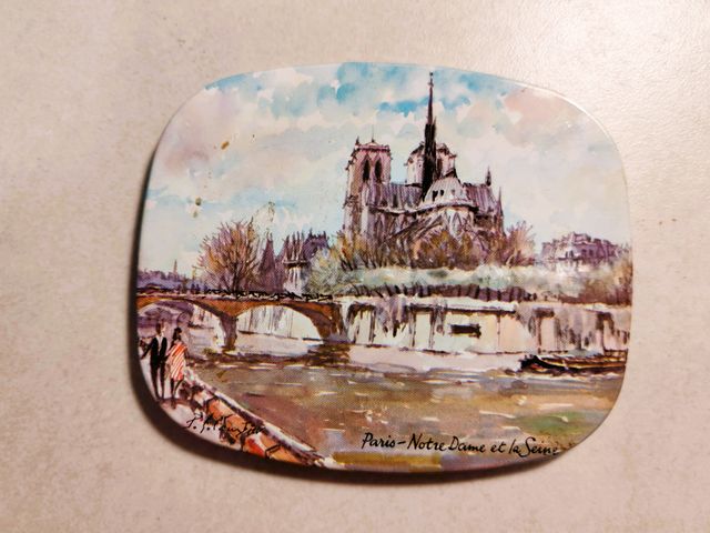 Juego 4 posavasos esmaltados París vintage