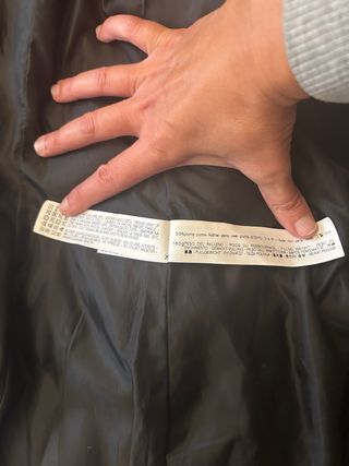 Plumífero negro Zara talla S