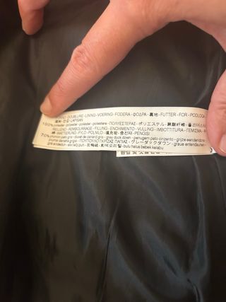 Plumífero negro Zara talla S