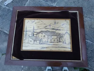 Quadro lastra oro vintage