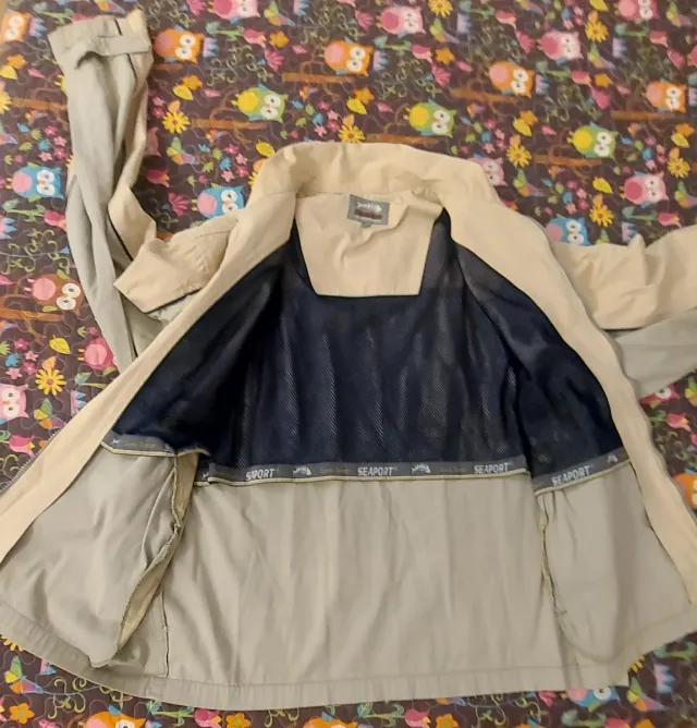 Chaqueta Seaport Beige y Gris Hombre