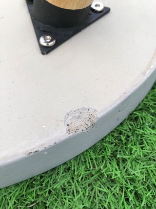 x2 Mesita redonda exterior madera